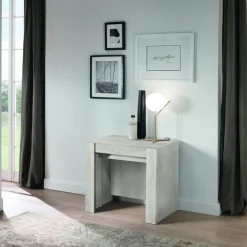 Console avec 4 allonges blanc