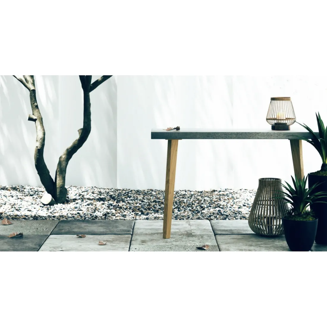 Console bois et effet beton