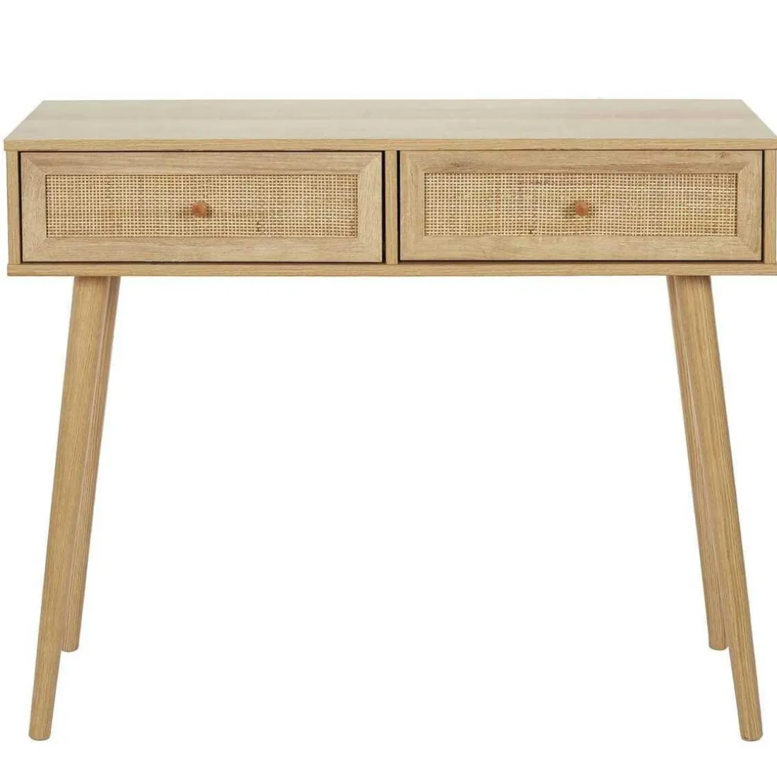 Console d'Entrée 2 Tiroirs en Bois
