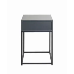 Console en panneau de particules avec décor en anthracite tube d'acier peint par poudrage en noir