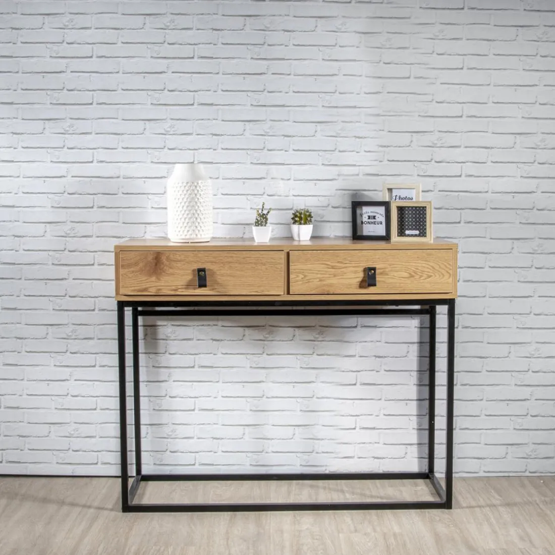 Console industrielle Bois et Métal SALMA