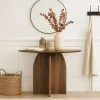 Console moderne ovale Calyptus Bois foncé