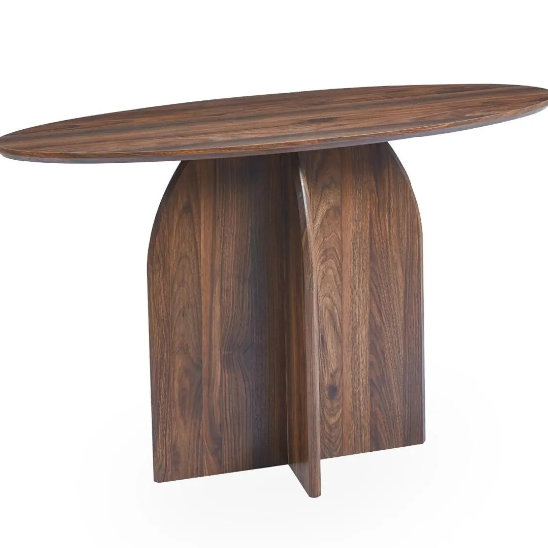Console moderne ovale Calyptus Bois foncé