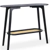Console moderne Yokori en cannage et Bambou Noir
