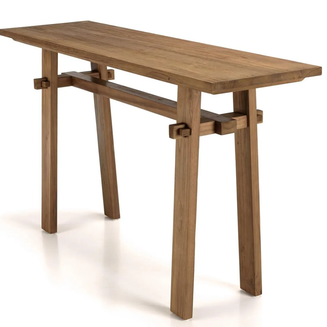 Console 140x40cm en bois de teck recyclé
