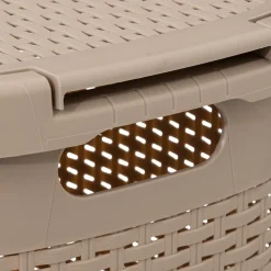 Corbeille 60L Rattan Beige