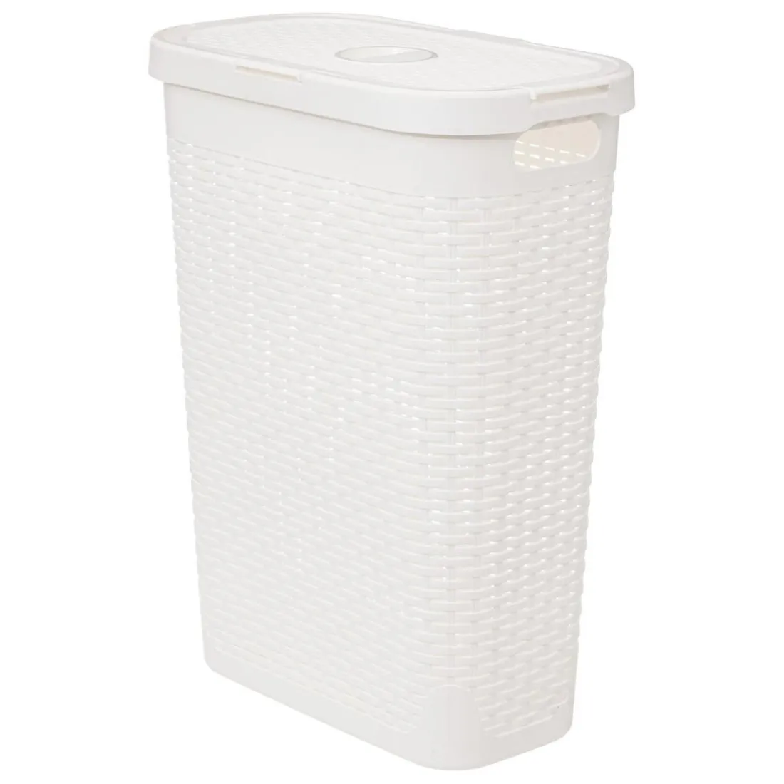 Corbeille slim de 40L blanc
