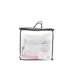 Couette tempérée en coton castor blanche