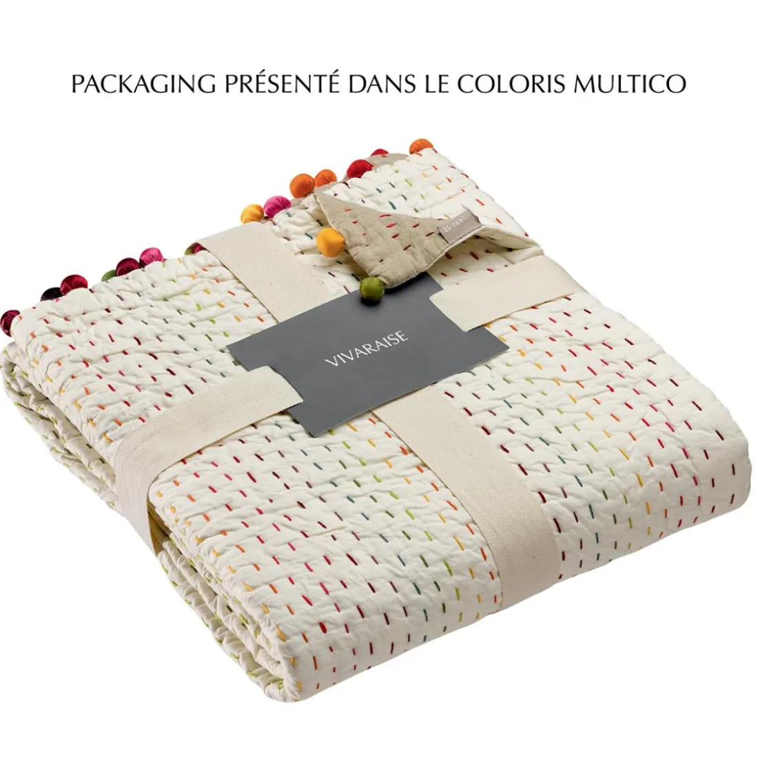 Courtepointe Gastounet multico 180 x 180