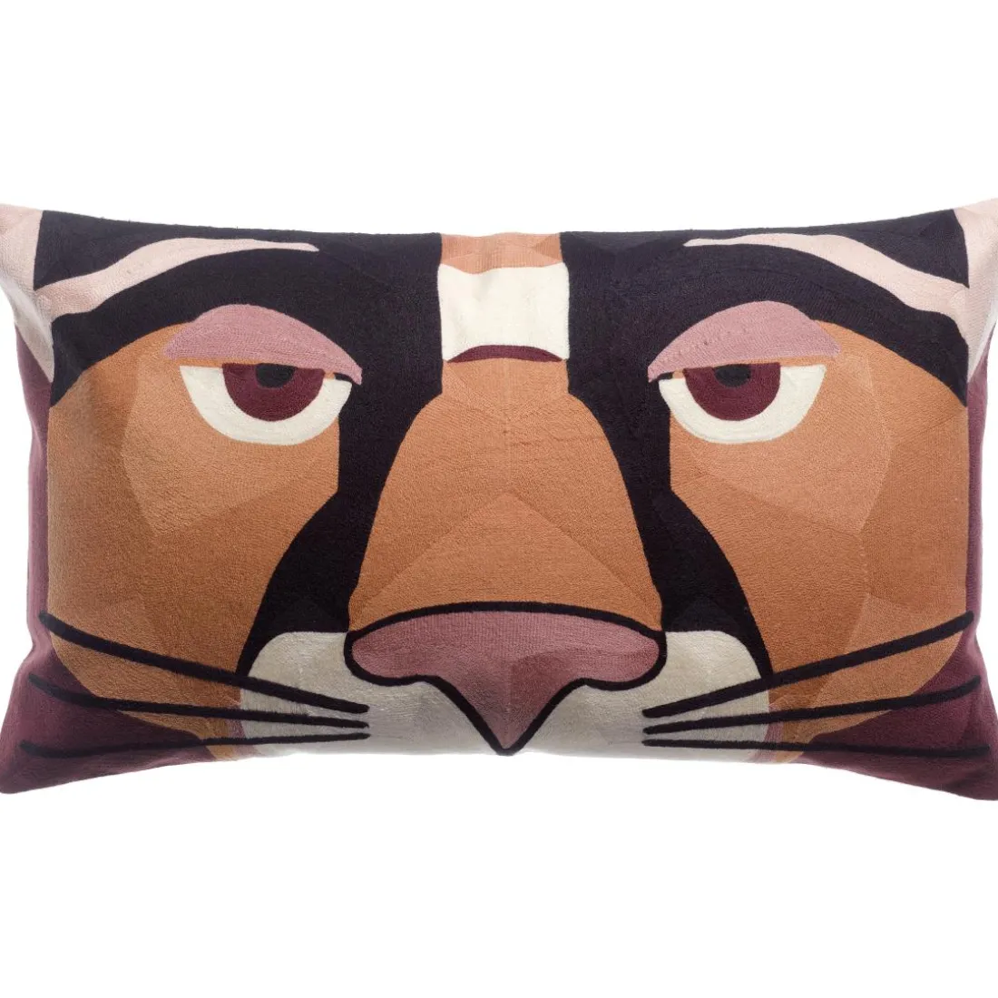 Coussin brodé Babka Ebène 40 x 65 cm