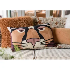 Coussin brodé Babka Ebène 40 x 65 cm