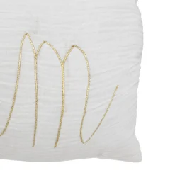 Coussin rectangulaire en gaze de coton blanc
