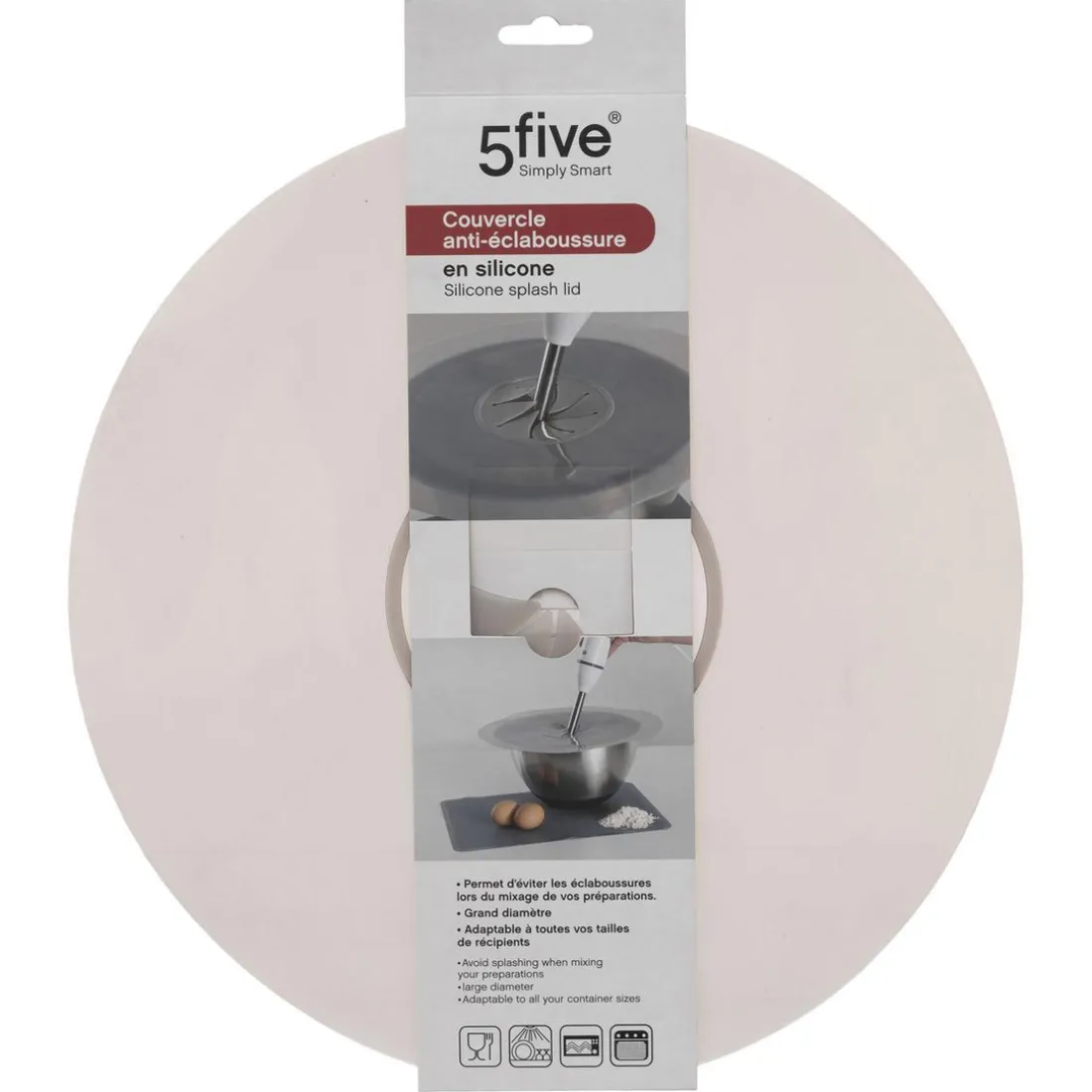 Couvercle anti éclaboussure D35cm gris en silicone