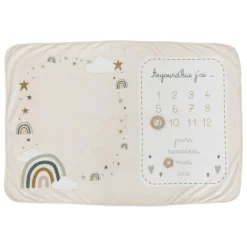 Couverture étape bébé Eloic beige