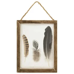 Déco murale bombée plume Jonas Bois