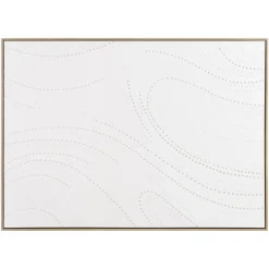 Décoration murale blanche à points cadre naturel HOMER