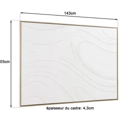 Décoration murale blanche à points cadre naturel HOMER