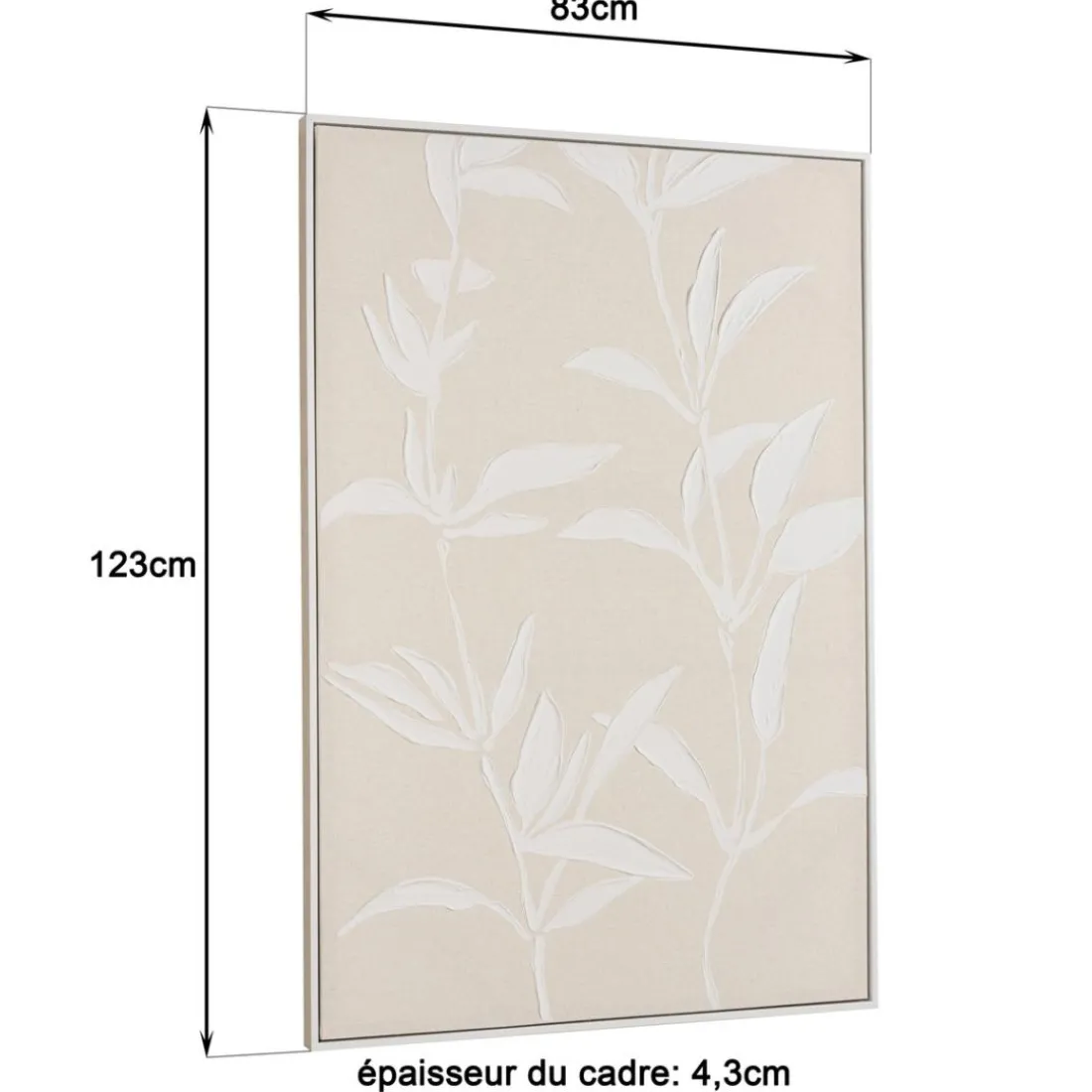 Décoration murale motifs fleurs n°2, cadre naturel HOMER