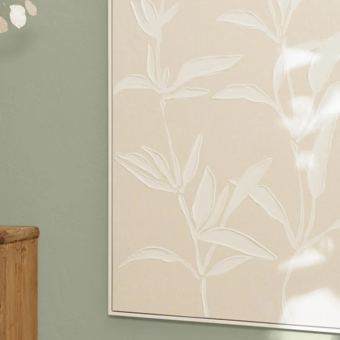 Décoration murale motifs fleurs n°2, cadre naturel HOMER