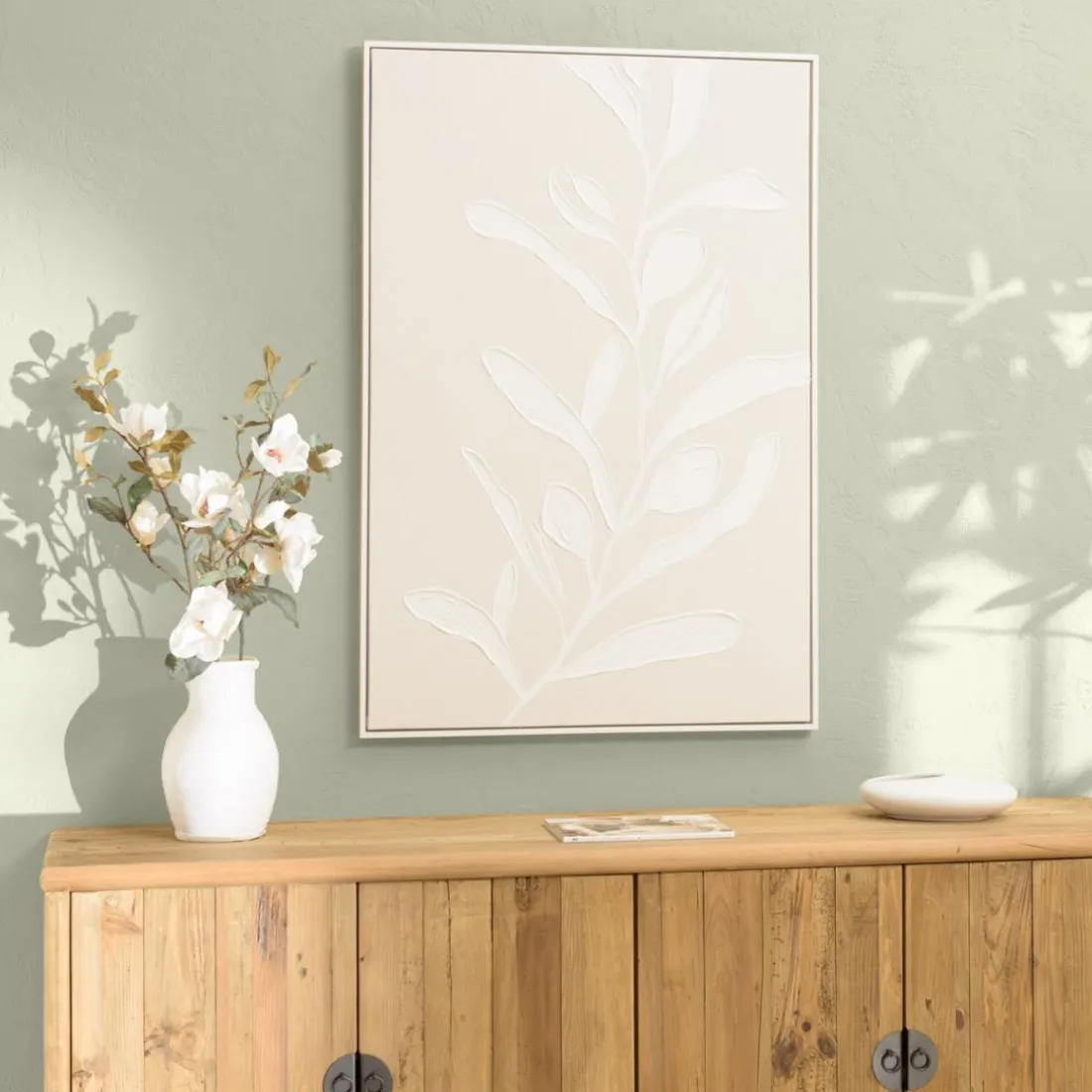 Décoration murale motifs fleurs n°1, cadre naturel HOMER