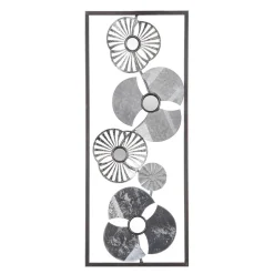 Décoration murale métal fleur 25X61