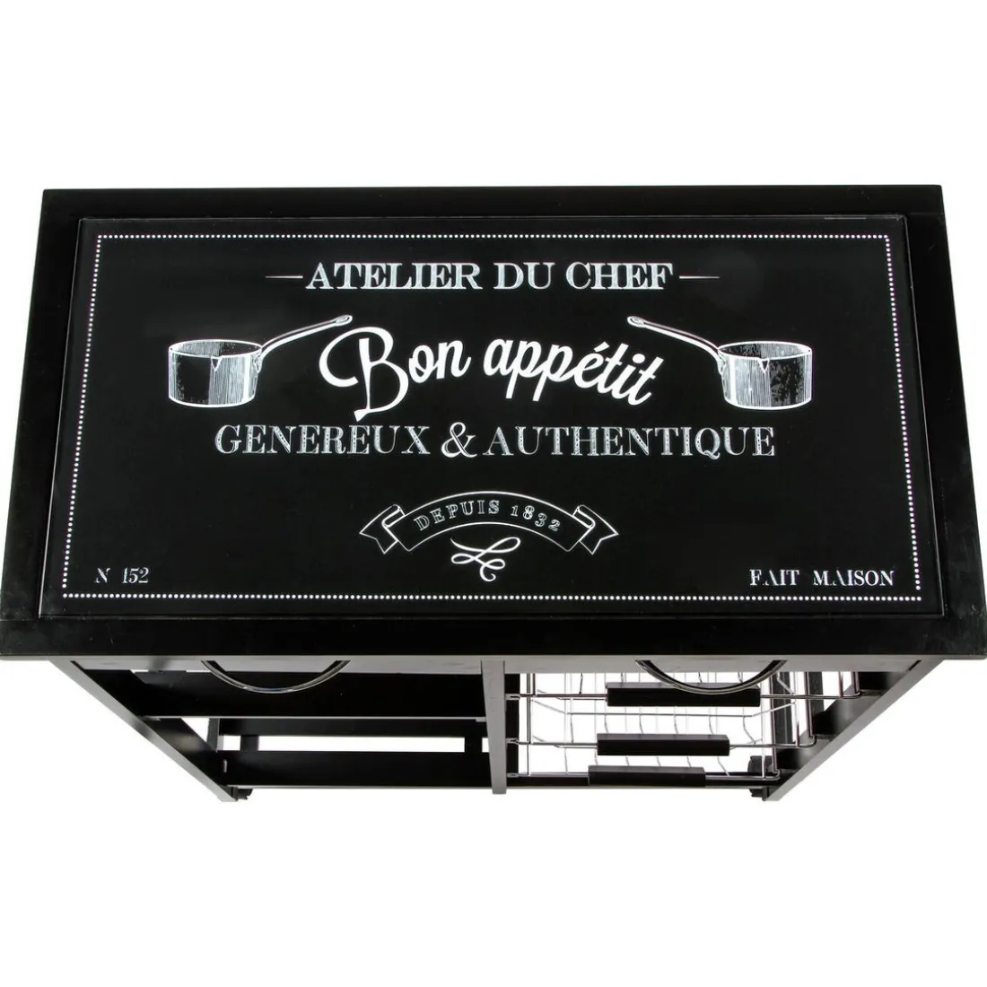Desserte verre noire Gustaf