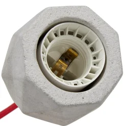 Douille design 'SOKET' grise effet béton