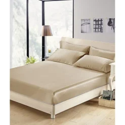 Drap Housse en Soie Sans Couture beige