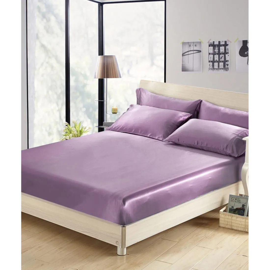 Drap Housse en Soie, Sans Couture