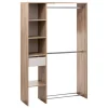 Dressing 2 penderies effet chêne naturel Beige
