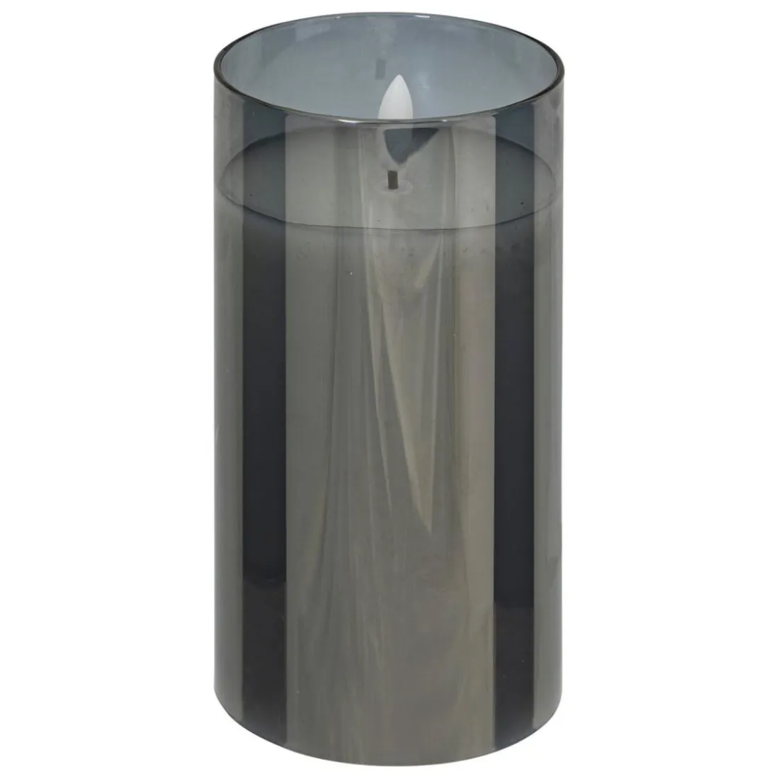 Ensemble 3 bougies LED en verre SENA noir