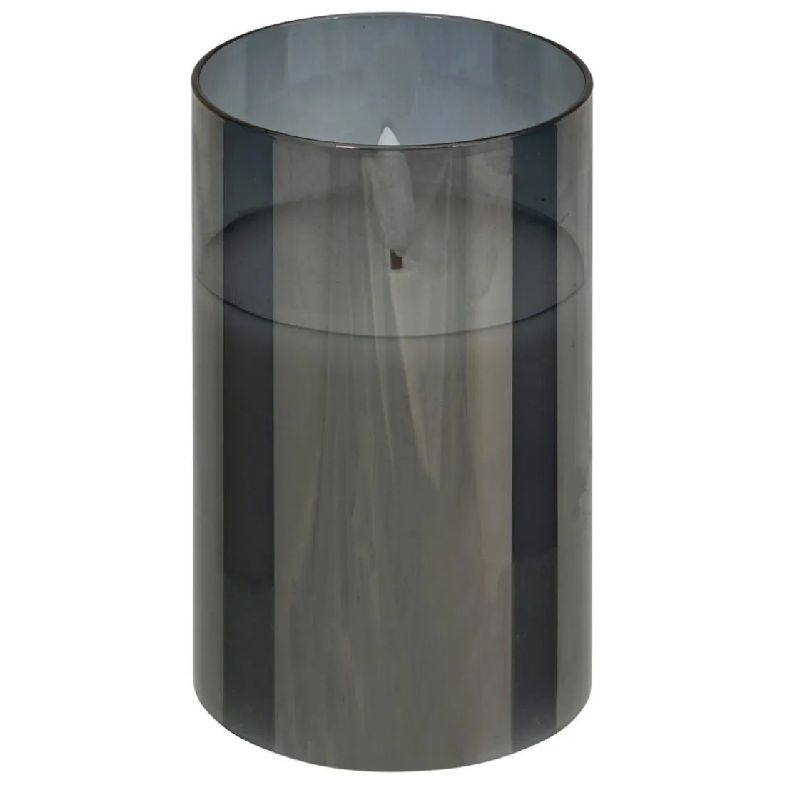 Ensemble 3 bougies LED en verre SENA noir