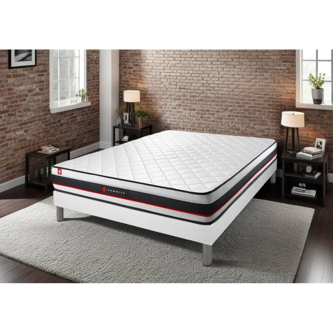 Ensemble matelas FORM sommier kit blanc