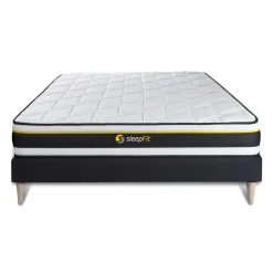 Ensemble matelas SOFT sommier kit noir
