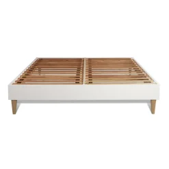 Ensemble matelas SOFT sommier kit blanc