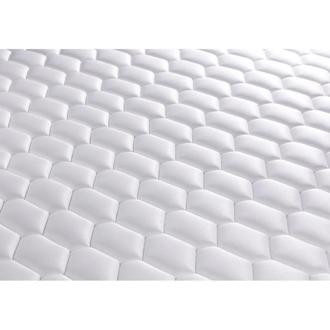 Ensemble double sommier matelas ressorts ensaches et memoire de forme