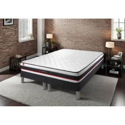 Ensemble double sommier matelas