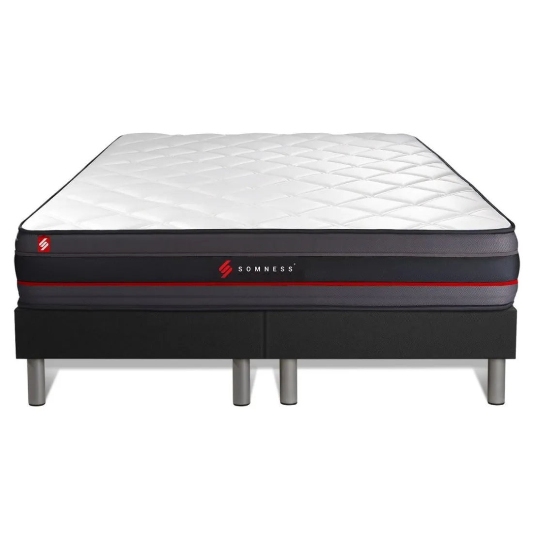 Ensemble double sommier matelas a memoire de forme REGEN