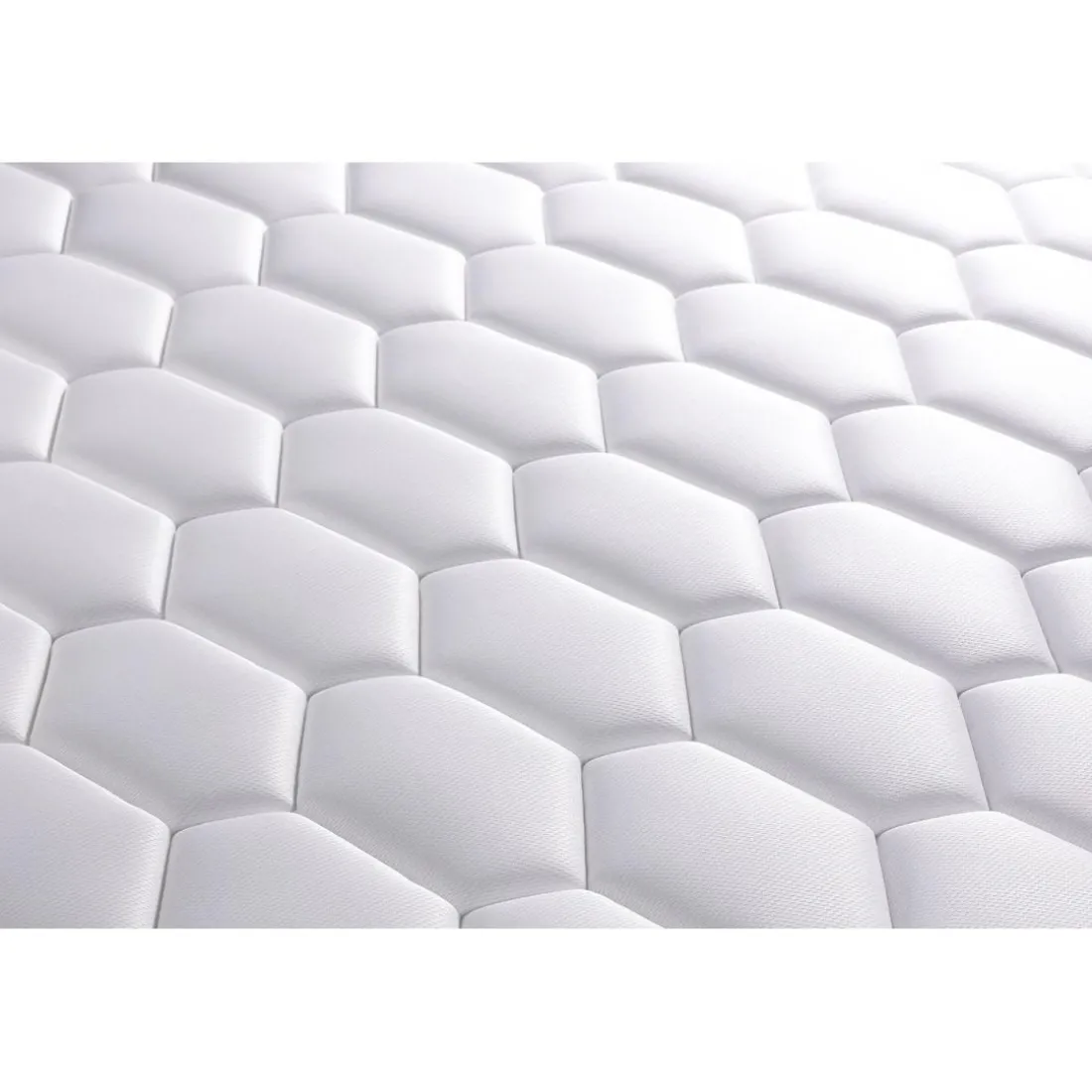Ensemble double sommier matelas ressorts ensaches et memoire de forme