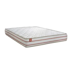 Ensemble LE DOUX Memoire de forme 3 zones de confort double sommiers Beige