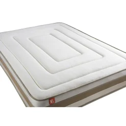Ensemble LE RAFFINÉ Ressorts ensaches Memoire de forme BioVisco Maxi epaisseur sommier kit Blanc