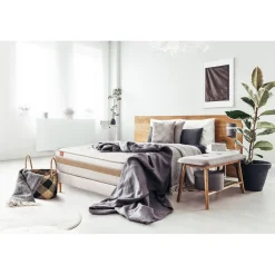 Ensemble LE RAFFINÉ Ressorts ensaches Memoire de forme BioVisco Maxi epaisseur sommier Blanc