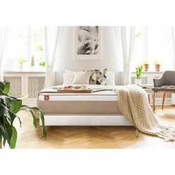 Ensemble LE SOYEUX Ressorts ensaches Memoire de forme BioVisco sommier Blanc