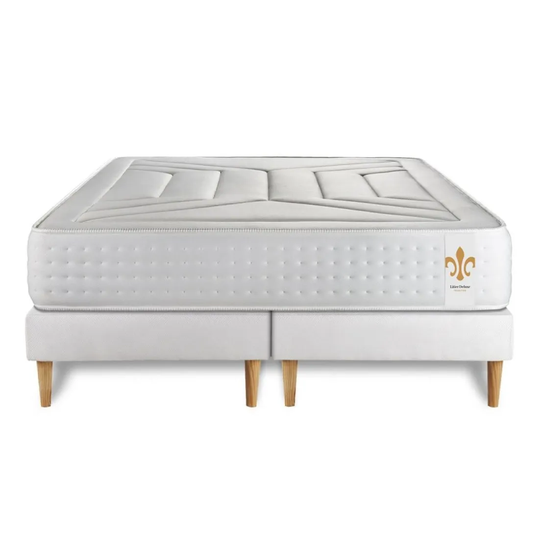 Ensemble Le Vingt-Quatre double sommiers Blanc