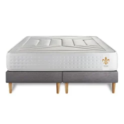 Ensemble Le Vingt-Quatre double sommiers Gris