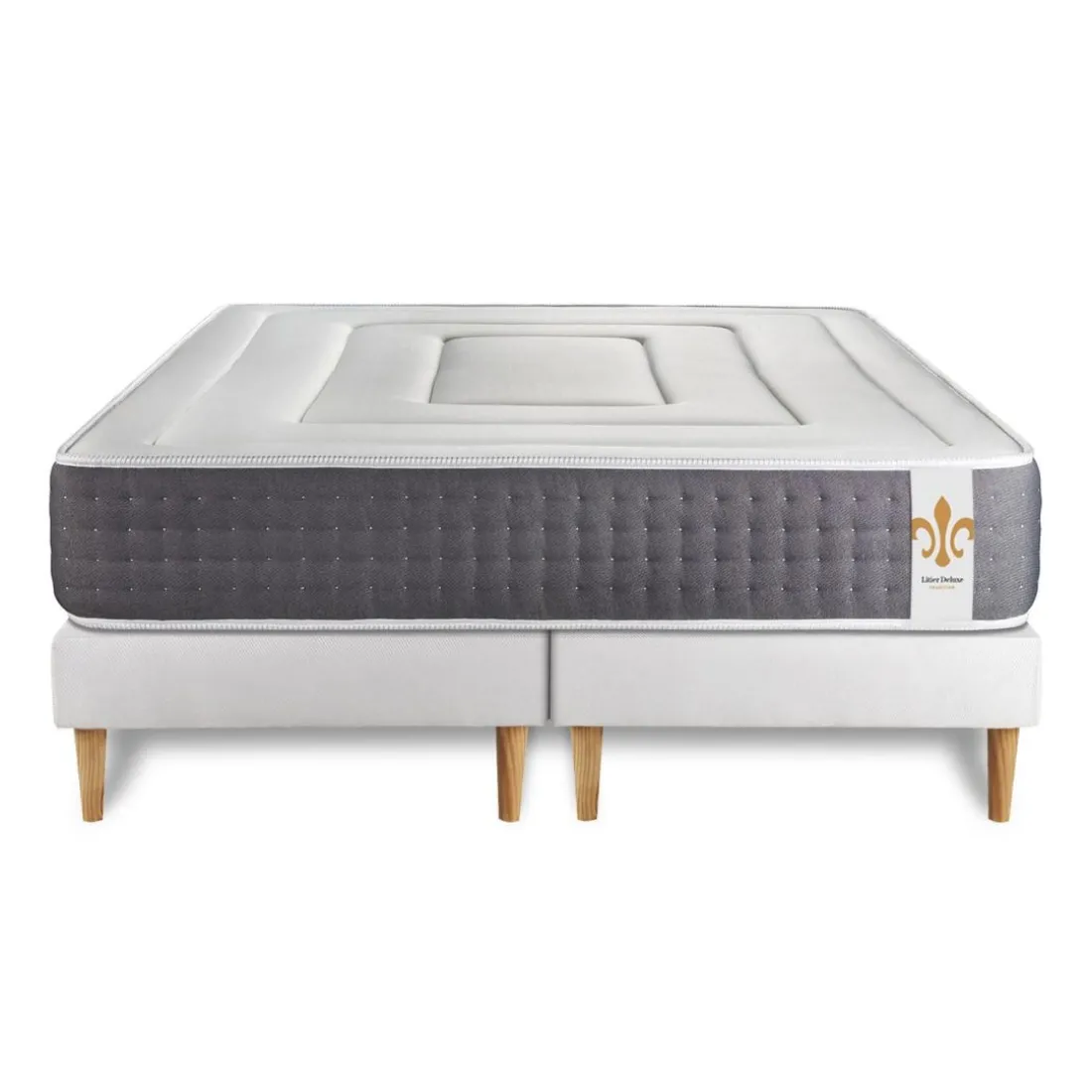 Ensemble Le Vingt-Six double sommiers Blanc