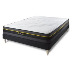 Ensemble matelas ACTIVE sommier kit noir