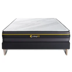 Ensemble matelas ACTIVE sommier kit noir