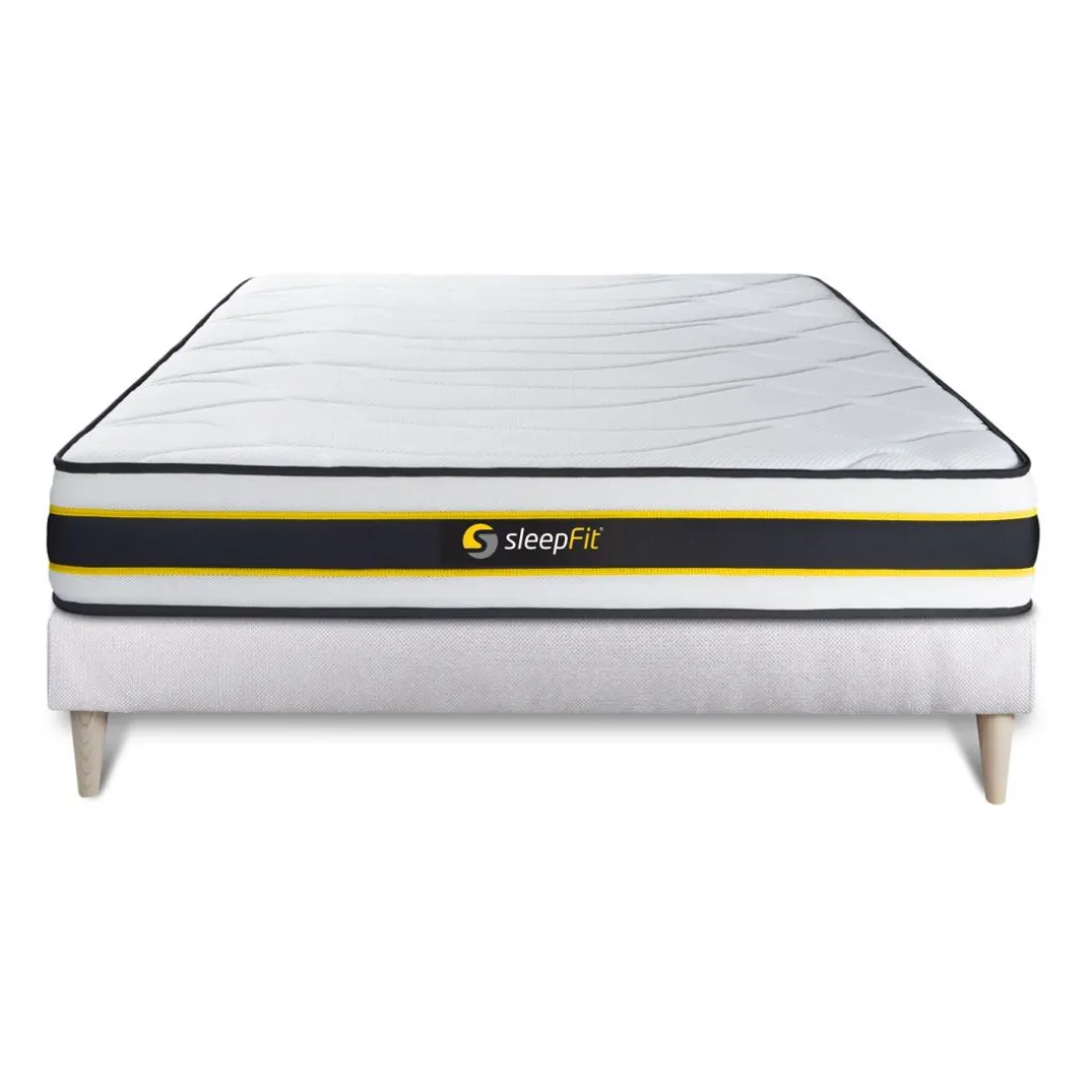 Ensemble matelas FLEXY sommier kit blanc