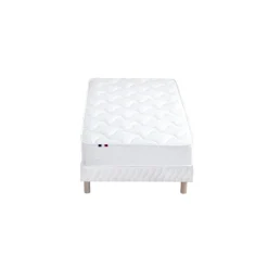 Ensemble Matelas Ressorts 5 Zones STAR et Sommier Blanc